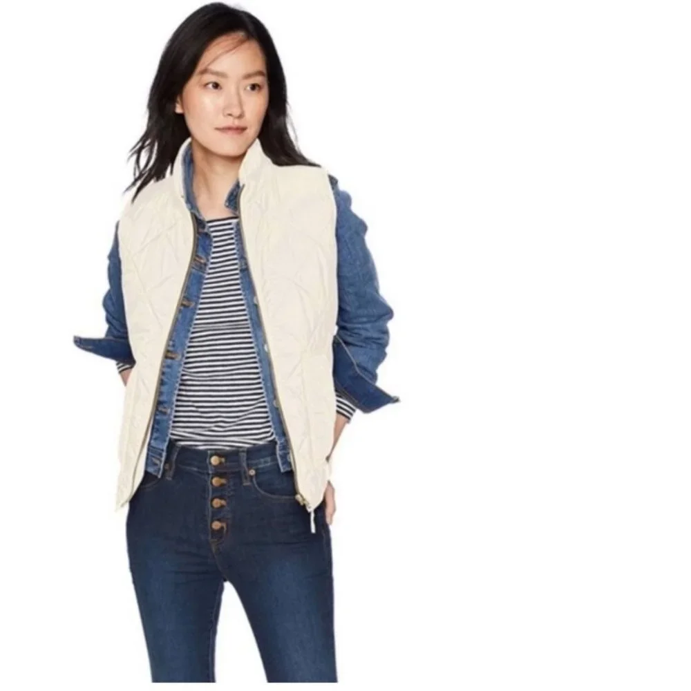 J. Crew Quilted Puffer Vest Size S